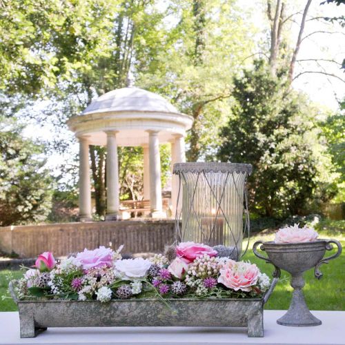 Floristik24 Ültető, dekoratív ereszcsatorna, antik megjelenésű virágláda L51cm