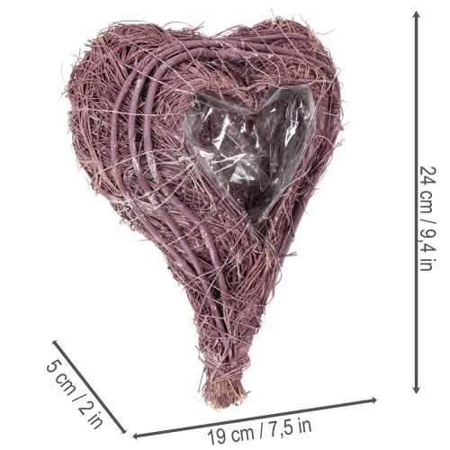 Növény szív fóliadíszítéssel ültetéshez 24cm | Floristik24.hu