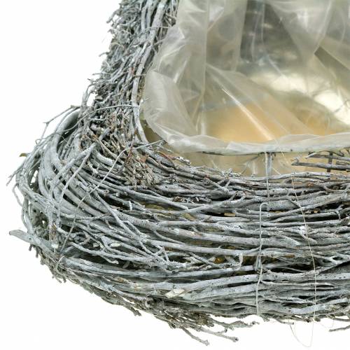 Floristik24 Növényi szív ágakat fehérre mosva 40cm x 30cm