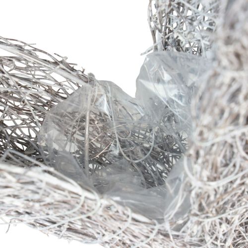 Floristik24 Növényszív álló szőlőszív fehér asztaldísz 36×9×48cm