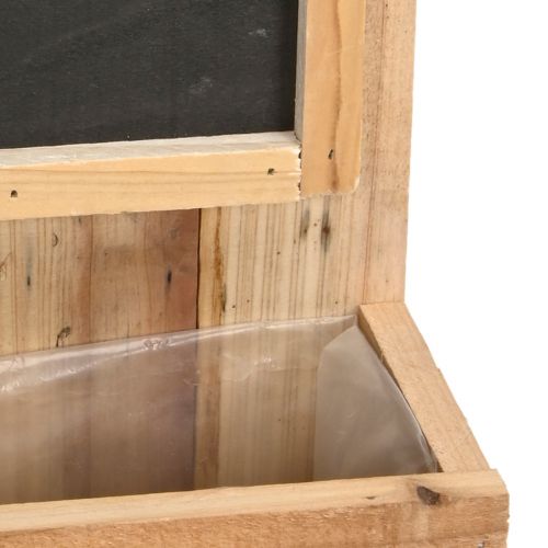 Floristik24 Növénydoboz fa deszkával Rusztikus virágláda 20×11,5×36cm
