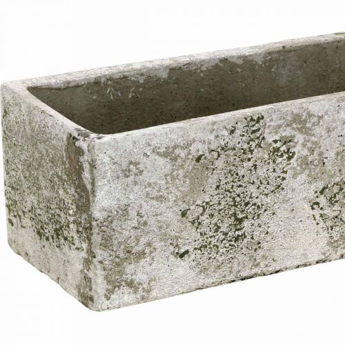 Floristik24 Vetőgép beton antik megjelenés téglalap alakú virágtartó 30×8×7cm
