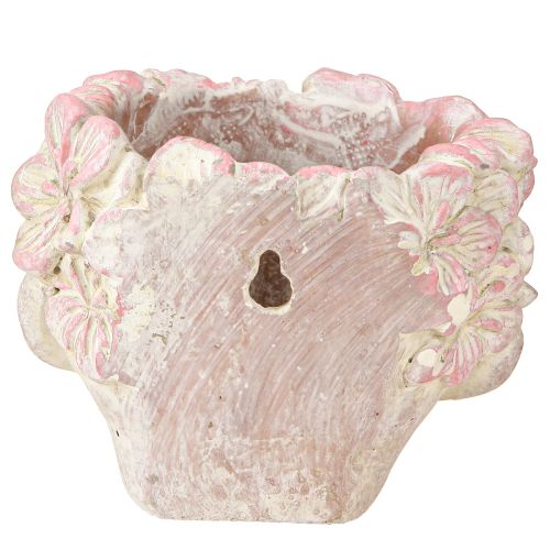 tételeket Növényfejű virágcserép akasztható betonhoz rózsaszín, H13cm