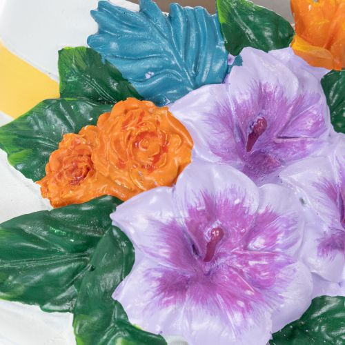 tételeket Virágváza, kalapos nő virágokkal, kaspó dekoráció, beltéri és kültéri használatra, 20cm