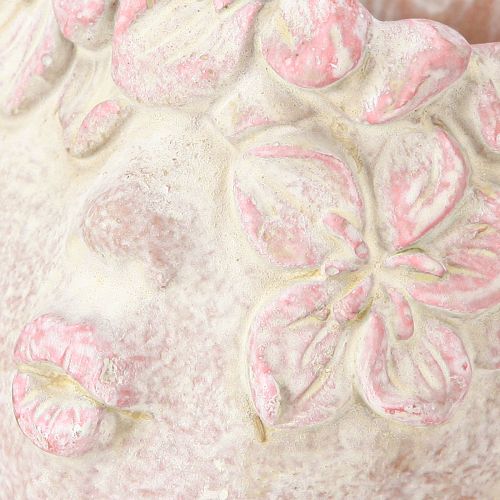 Floristik24 Növényi fej puszi száj mellszobor ültetéshez rózsaszín 18cm 3 db