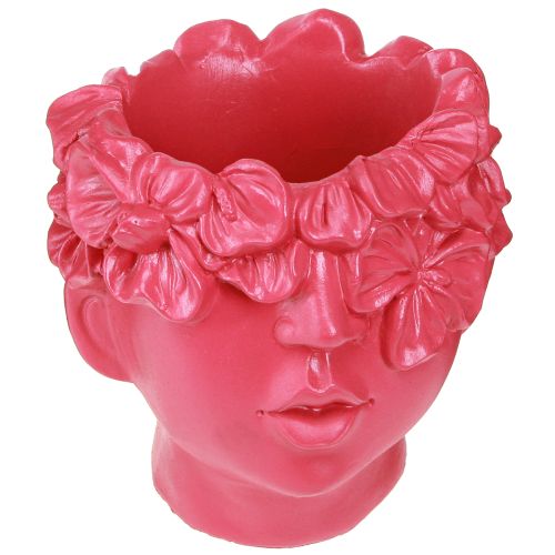 tételeket Plant Head Polyresin Bust Planter Pink 13,5×13×14cm