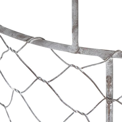 tételeket Növénykosár betéttel, drótkosár, virágtartó, tavaszi ezüst, fehérre meszelt, shabby chic, Ø22cm H17.5cm