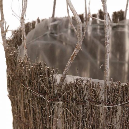 Floristik24 Növénykosár gallyakból fehérre mosott Ø15-25cm 3 db-os készlet