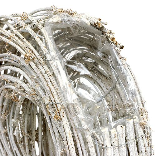 Floristik24 Növényi koszorú szőlő fehér álló Ø30cm