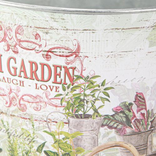 tételeket Cserepes virágcserép kerek fém Fresh Garden H21cm