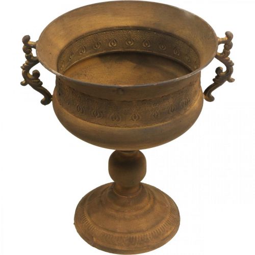 Floristik24 Ültetőgép rozsda megjelenésű pohárváza nagy fém Ø29cm H39cm