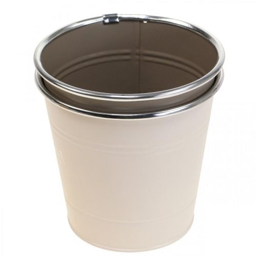 Floristik24 Ültetős virágcserép fém cachepot Ø13,5cm H12,5cm 2db