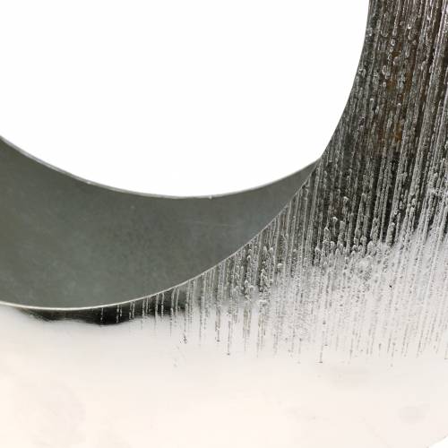 Floristik24 Növénygyűrű álló ezüst 40cm x 12cm H38cm