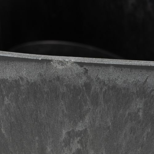 Floristik24 Növénytál szív alakú dísztál antracit színű 13×16×6,5 cm