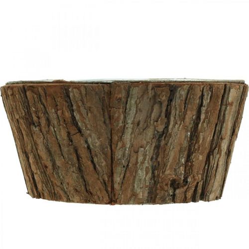 Floristik24 Növénytál, virágtartó, virágtál, fakéreg díszítés Ø21cm H10cm