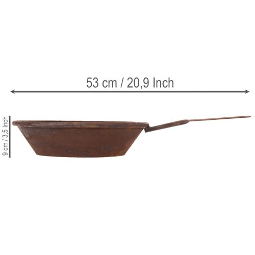 Ültetőtálca, rozsdaszínű tálca fogantyúval, fém virágtartó, Ø31cm | Floristik24.hu