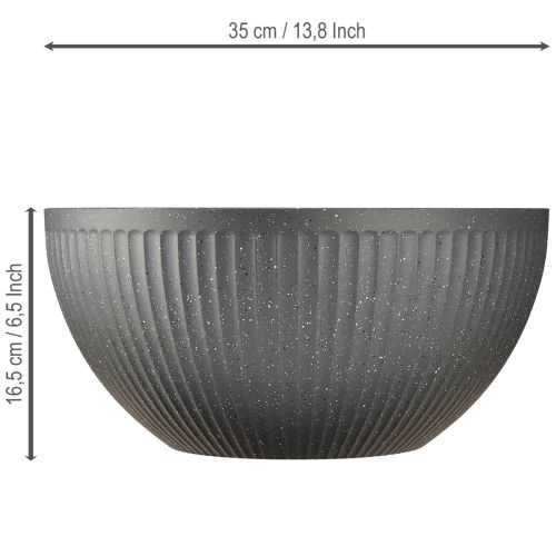 tételeket Műanyag virágtál, antracit, Ø35cm, M16.5cm