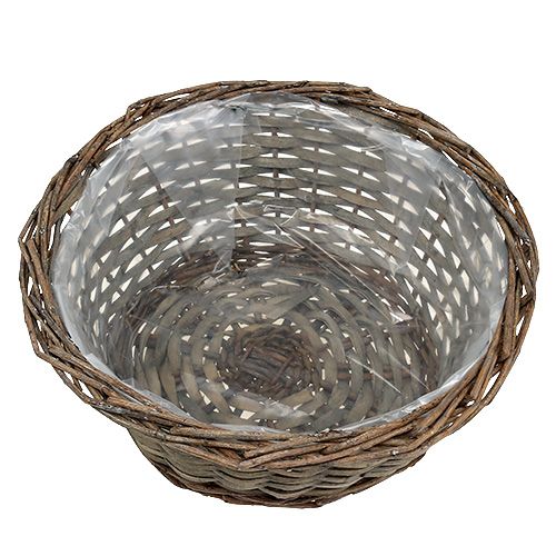 Floristik24 Növénytál kerek szürke Ø30cm H16cm 1db