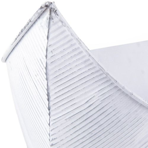 tételeket Növényi tál csónak fém fehér ezüst 54,5/48/42cm 3 db-os készlet