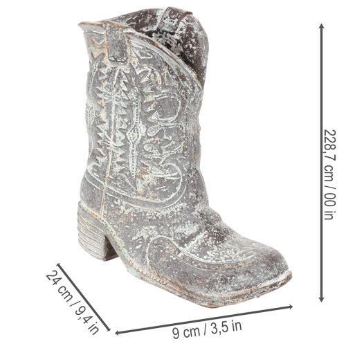Dekoratív cowboy csizma ültetőcipő 24 cm | Floristik24.hu