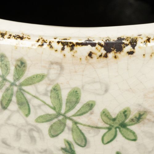 tételeket Kerámia kaspó virágmintával, szobadekoráció, 18cm