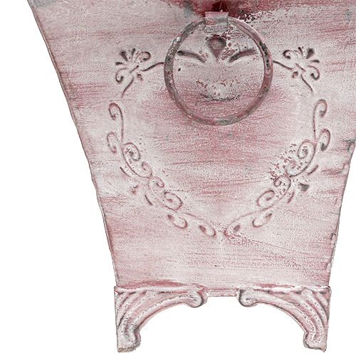 Floristik24 Lemez cserep négyzet rózsaszín 16,7cm x 16,7cm H16,5cm