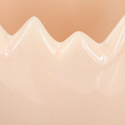 tételeket Tojás alakú virágcserép törött széllel, kreatív elhelyezéshez ablakpárkányon és asztalon, 9 cm, 3 darab