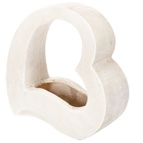Szív alakú dekoráció ültetéshez és virágdíszekhez, nyitott kialakítás, modern szív alakú, 19 cm | Floristik24.hu