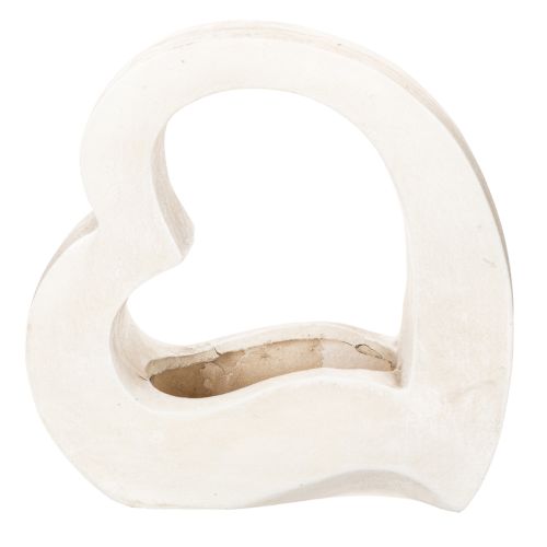 Szív alakú dekoráció ültetéshez és virágdíszekhez, nyitott kialakítás, modern szív alakú, 19 cm | Floristik24.hu