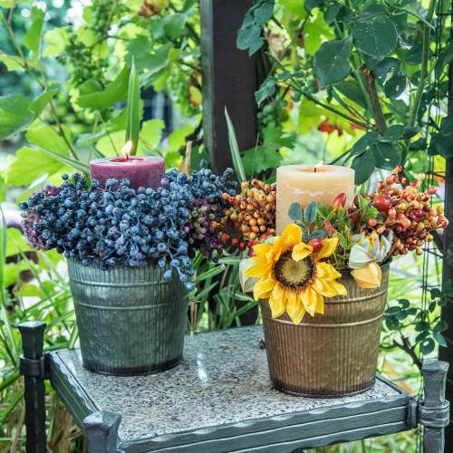 Floristik24 Csere narancs, barna, zöld Ø10,5cm H10cm 3 db-os készlet