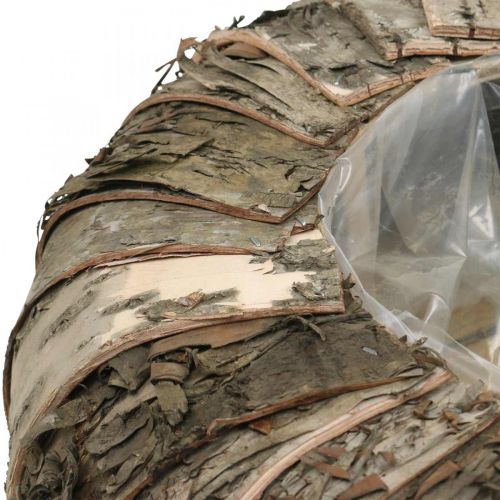 Floristik24 Vetőgép kerek nyírfa kéreg vetőgép asztaldísz Ø35cm H12cm