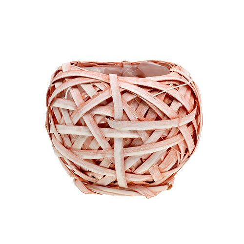 Floristik24 Forgácsból készült cserep Ø15cm H14cm narancs