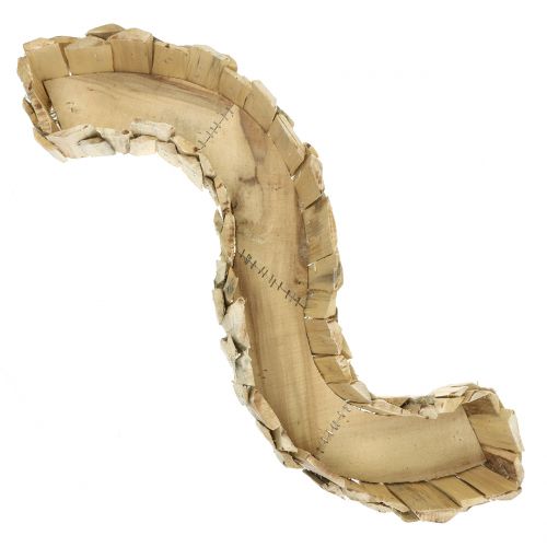 Floristik24 Hullámültetvény fából, natúr L76cm