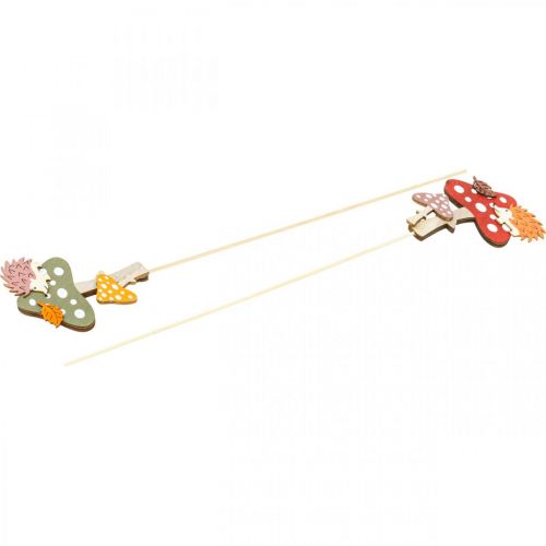 tételeket Virágpálcika légyölő galóca dekoráció sündisznó őszi dekoráció 8cm 12 db