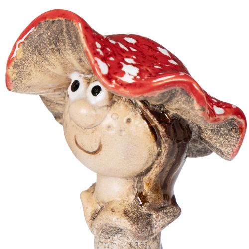 Gombadugóval díszített figura, lány és fiú, légyölő galóca arccal, 13cm, 2db | Floristik24.hu