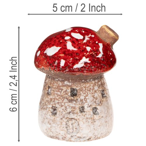 Gombaház Dekoráció Miniatűr Légyölő Galóca Gomba 6cm 2db | Floristik24.hu