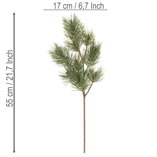 Műfenyőág díszes fenyőágként, 55cm, 3 darab | Floristik24.hu