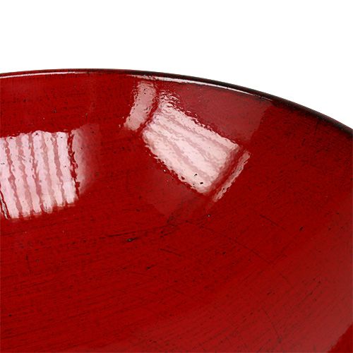 tételeket Dekoratív tál kerek piros Ø22cm H6,5cm