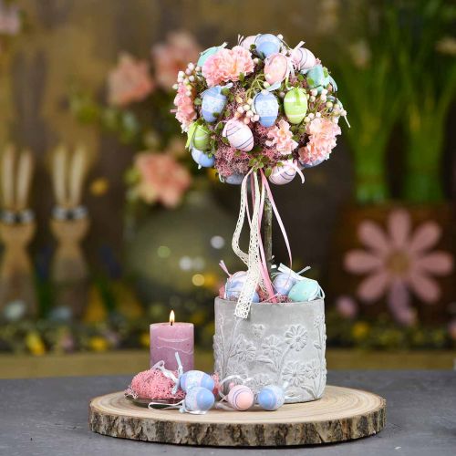 Floristik24 Műanyag tojások akasztáshoz 4cm kék-rózsaszín keverék 36db