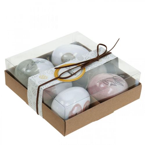 Floristik24 Műanyag húsvéti tojás akasztáshoz Ostedeko Ø5cm H7cm 6db