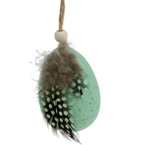 Floristik24 Műanyag tojás tollal, vegyes színben 7cm 6db