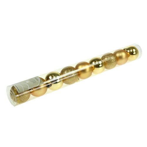 Floristik24 Műanyag golyós arany választék. Ø5cm 9db