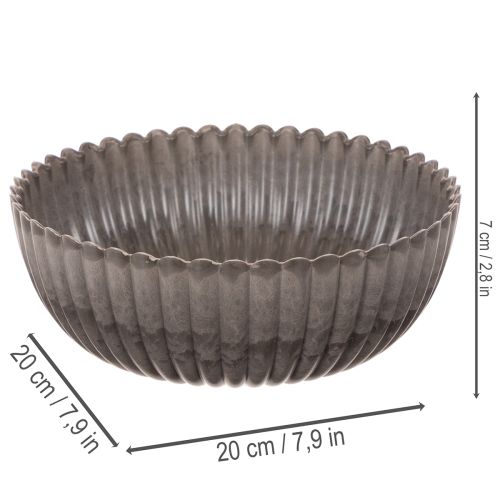 Kerek, barázdált tál, díszes virágdíszekhez, 20 cm, 2 darab | Floristik24.hu