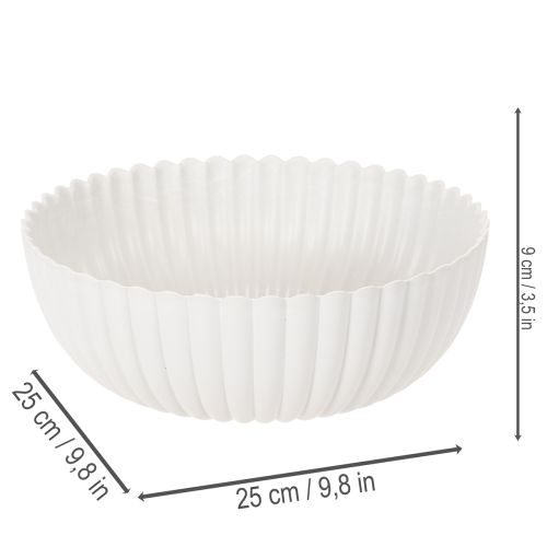 Dekoratív tál, bordázott, nagy méret 25cm | Floristik24.hu