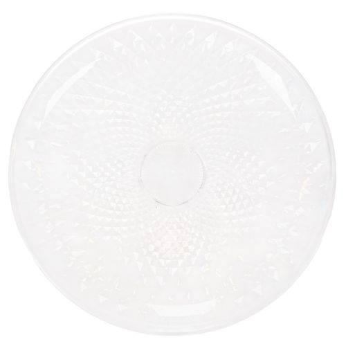 Dekoratív átlátszó kerek tál lábbal, 32 cm vétel | Floristik24.hu