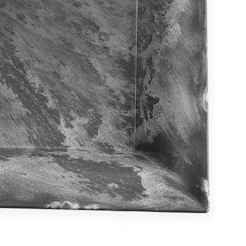 Floristik24 Szögletes, antracit műanyag lemez 31cm x 31cm