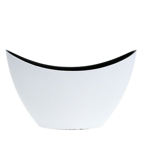 Floristik24 Műanyag csónak fehér 20cm x 9cm H12cm