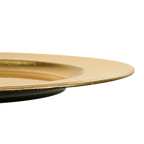 Műanyag tányér arany Ø17cm 10db | Floristik24.hu
