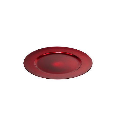 tételeket Műanyag tányér piros Ø17cm 10 db