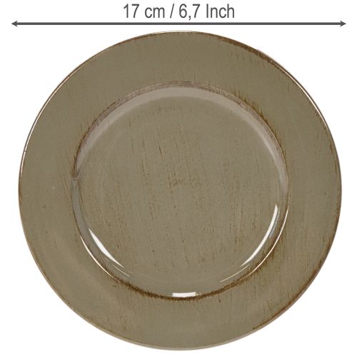 Kis tányérok dekorációhoz vagy bemutatáshoz, 17 cm, 6 darab | Floristik24.hu